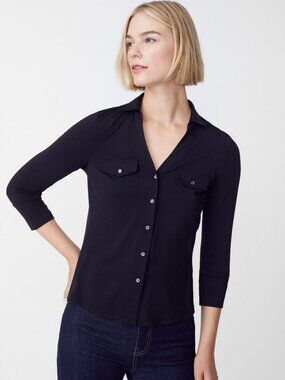 J McLaughlin Brynn Lyford Jersey Shirt - Black NEW